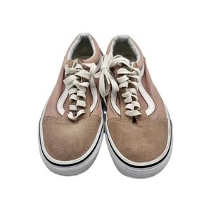 Vans Old Skool Pink White Suede Canvas Womens Size 8.5 Mens 7 Shoes